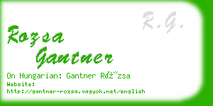 rozsa gantner business card